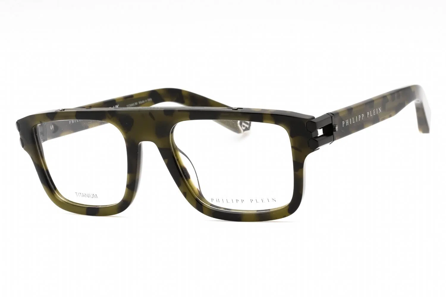 Philipp Plein VPP021M Eyeglasses - Shiny Green Havana